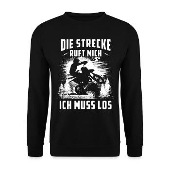 Motocross Enduro Offroad Dirt Bike Superbike Motor - Unisex Pullover - Schwarz - Vorne - Alina (178cm) & Michal (187cm)