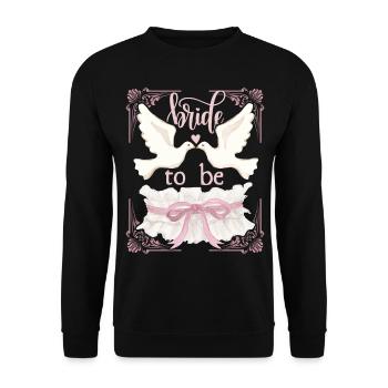Wedding, Wedding, Bride, Bride-to-be - Unisex Sweatshirt - black - Front - Alina (178cm) & Michal (187cm)