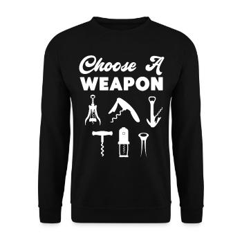 Dégustation de vin de sommelier - Sweat-shirt Unisexe - noir - Devant - Alina (178cm) & Michal (187cm)