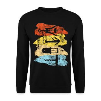 Sommelier Wine Drinking Tasting - Unisex Pullover - Schwarz - Vorne - Alina (178cm) & Michal (187cm)