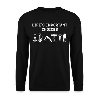 Dégustation de vin de sommelier - Sweat-shirt Unisexe - noir - Devant - Alina (178cm) & Michal (187cm)