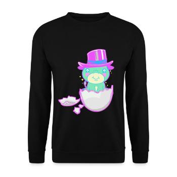 Baby Birth Pregnancy Fantasy EggShell - Unisex Sweatshirt - black - Front - Alina (178cm) & Michal (187cm)