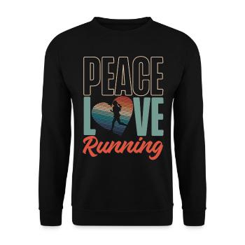 Running Runner Half Marathon - Unisex Pullover - Schwarz - Vorne - Alina (178cm) & Michal (187cm)