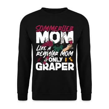 Dégustation de vin de sommelier - Sweat-shirt Unisexe - noir - Devant - Alina (178cm) & Michal (187cm)