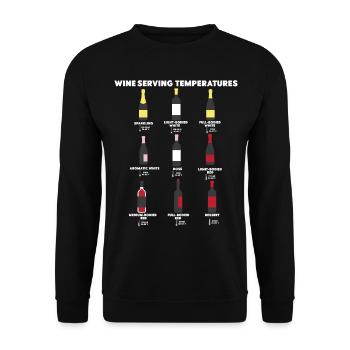 Sommelier Wine Drinking Tasting - Unisex Pullover - Schwarz - Vorne - Alina (178cm) & Michal (187cm)