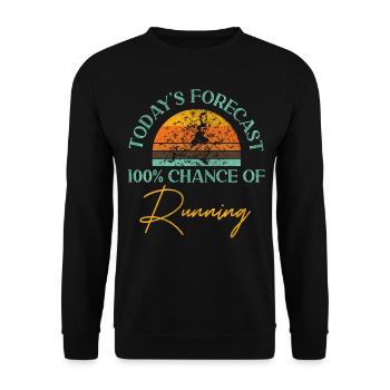Running Runner Half Marathon - Unisex Sweatshirt - black - Front - Alina (178cm) & Michal (187cm)
