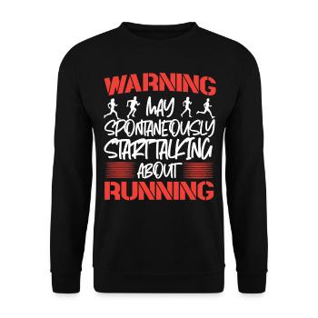 Running Runner Half Marathon - Unisex Sweatshirt - black - Front - Alina (178cm) & Michal (187cm)
