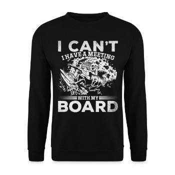 Je ne peux pas rencontrer ma planche de surf - Sweat-shirt Unisexe - noir - Devant - Alina (178cm) & Michal (187cm)