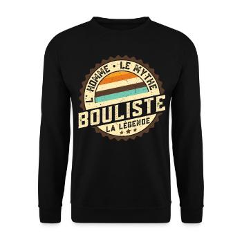 Bouliste Boules et Petanque Humour Boccia Pétanque - Sweat-shirt Unisexe - noir - Devant - Alina (178cm) & Michal (187cm)