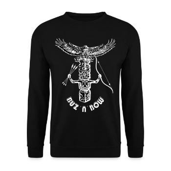 Buz n Bow - Sweat-shirt Unisexe - noir - Devant - Alina (178cm) & Michal (187cm)