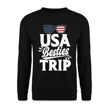 Besties Trip Holiday Trip Holiday Gift - Unisex Sweatshirt - black - Front - Alina (178cm) & Michal (187cm)