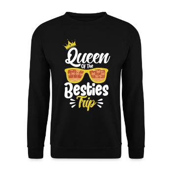 Besties Trip Holiday Trip Holiday Gift - Unisex Sweatshirt - black - Front - Alina (178cm) & Michal (187cm)