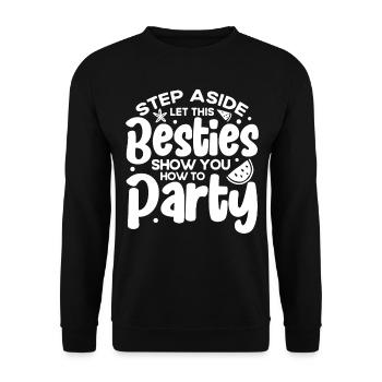 Besties Trip Holiday Trip Holiday Gift - Unisex Sweatshirt - black - Front - Alina (178cm) & Michal (187cm)