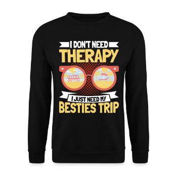 Besties Trip Holiday Trip Holiday Gift - Unisex Sweatshirt - black - Front - Alina (178cm) & Michal (187cm)