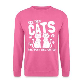 Chats Propriétaire de chat Animaux de compagnie Cadeau - Sweat-shirt Unisexe - rose - Devant