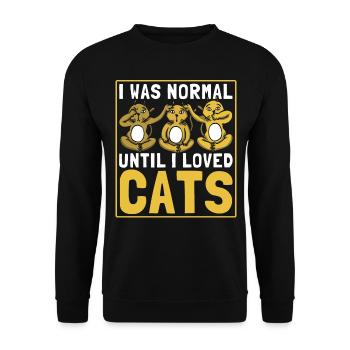 Cats Cat Owner Pet Animals Gift - Unisex Sweatshirt - black - Front - Alina (178cm) & Michal (187cm)