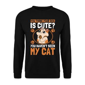 Cats Cat Owner Pet Animals Gift - Unisex Sweatshirt - black - Front - Alina (178cm) & Michal (187cm)