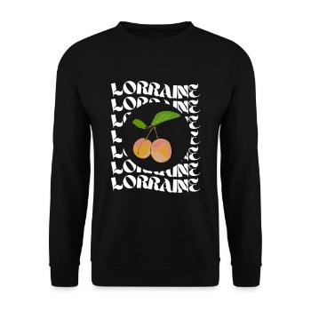 Cadeau Homme Lorrain Anniversaire Noel - Sweat-shirt Unisexe - noir - Devant - Alina (178cm) & Michal (187cm)