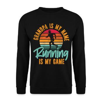 Running Runner Half Marathon - Unisex Sweatshirt - black - Front - Alina (178cm) & Michal (187cm)