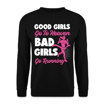 Running Runner Semi-Marathon Fille - Sweat-shirt Unisexe - noir - Devant - Alina (178cm) & Michal (187cm)