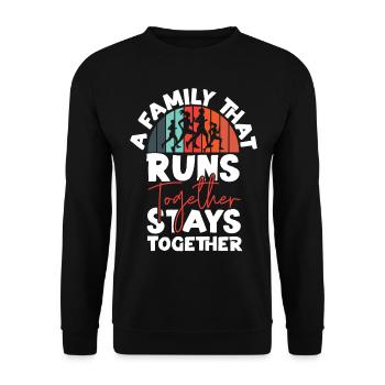 Running Runner Half Marathon - Unisex Sweatshirt - black - Front - Alina (178cm) & Michal (187cm)