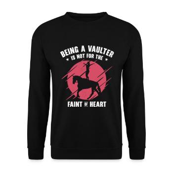 Pferdesport Voltigieren Voltigierer Reiten - Unisex Pullover - Schwarz - Vorne - Alina (178cm) & Michal (187cm)