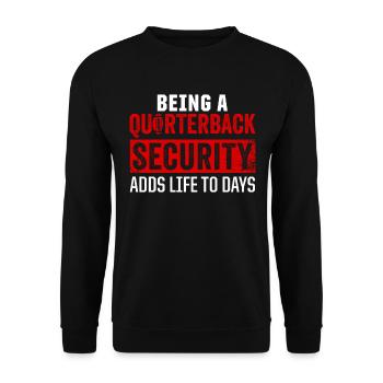 Football Quarterbacks Security Life Player Sports - Unisex Sweatshirt - black - Front - Alina (178cm) & Michal (187cm)