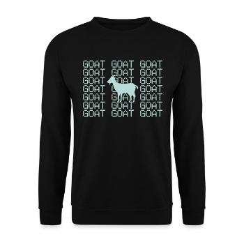 Chèvre - Sweat-shirt Unisexe - noir - Devant - Alina (178cm) & Michal (187cm)