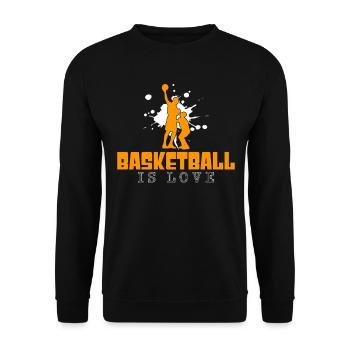 Basketball - Unisex Sweatshirt - black - Front - Alina (178cm) & Michal (187cm)