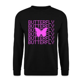 Papillon - Sweat-shirt Unisexe - noir - Devant - Alina (178cm) & Michal (187cm)