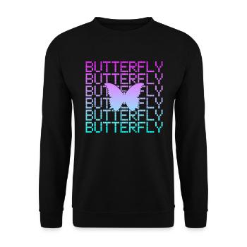 Papillon - Sweat-shirt Unisexe - noir - Devant - Alina (178cm) & Michal (187cm)