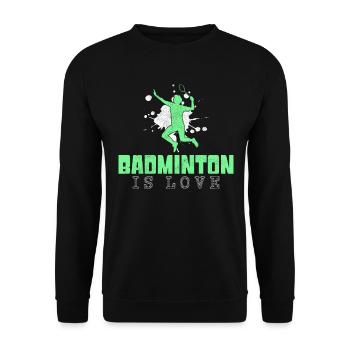 Badminton - Unisex Pullover - Schwarz - Vorne - Alina (178cm) & Michal (187cm)