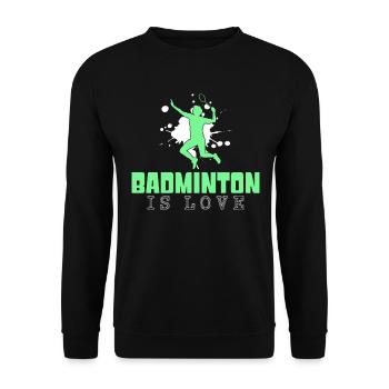 Badminton - Unisex Pullover - Schwarz - Vorne - Alina (178cm) & Michal (187cm)