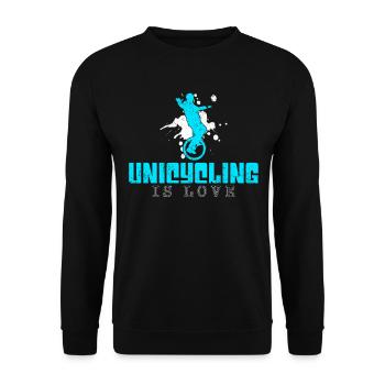 Dicton du monocyclisme - Sweat-shirt Unisexe - noir - Devant - Alina (178cm) & Michal (187cm)