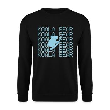 Ours Koala - Sweat-shirt Unisexe - noir - Devant - Alina (178cm) & Michal (187cm)
