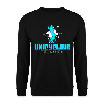 Dicton du monocyclisme - Sweat-shirt Unisexe - noir - Devant - Alina (178cm) & Michal (187cm)