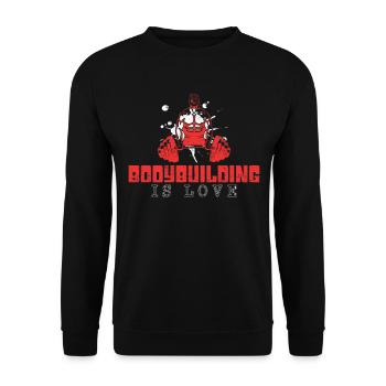 Bodybuilding saying - Unisex Sweatshirt - black - Front - Alina (178cm) & Michal (187cm)