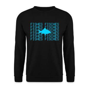 Pisces - Unisex Sweatshirt - black - Front - Alina (178cm) & Michal (187cm)
