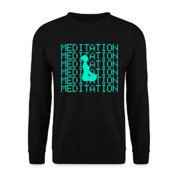 Meditation - Unisex Sweatshirt - black - Front - Alina (178cm) & Michal (187cm)