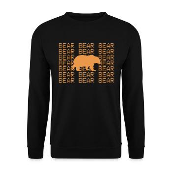 Bär - Unisex Pullover - Schwarz - Vorne - Alina (178cm) & Michal (187cm)