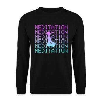 Meditation - Unisex Sweatshirt - black - Front - Alina (178cm) & Michal (187cm)