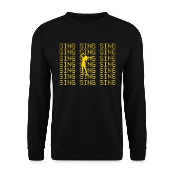 Singen - Unisex Pullover - Schwarz - Vorne - Alina (178cm) & Michal (187cm)