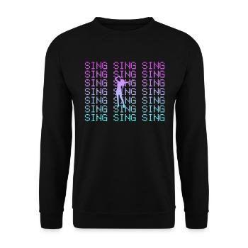 Singen - Unisex Pullover - Schwarz - Vorne - Alina (178cm) & Michal (187cm)