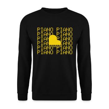 Klavier - Unisex Pullover - Schwarz - Vorne - Alina (178cm) & Michal (187cm)