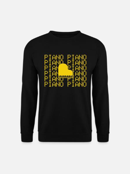 Klavier - Unisex Pullover - Schwarz