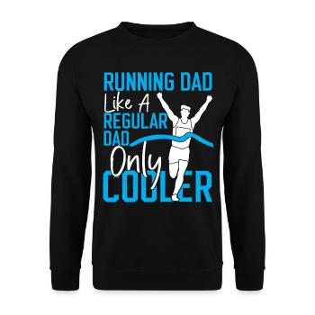 Coureur de course Semi-marathon Papa - Sweat-shirt Unisexe - noir - Devant - Alina (178cm) & Michal (187cm)
