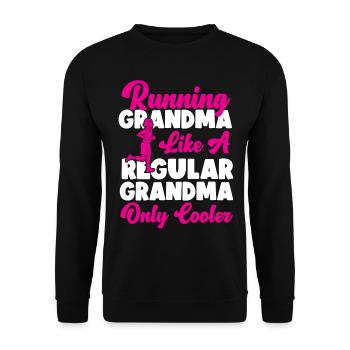 Running Runner Half Marathon - Unisex Sweatshirt - black - Front - Alina (178cm) & Michal (187cm)