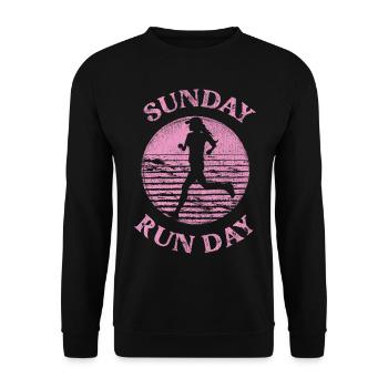 Running Runner Semi-Marathon Rétro - Sweat-shirt Unisexe - noir - Devant - Alina (178cm) & Michal (187cm)