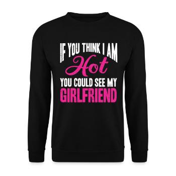Si vous pensez que je suis mignon, vous devriez voir ma petite amie - Sweat-shirt Unisexe - noir - Devant - Alina (178cm) & Michal (187cm)