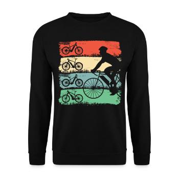 E Bike - Unisex Pullover - Schwarz - Vorne - Alina (178cm) & Michal (187cm)
